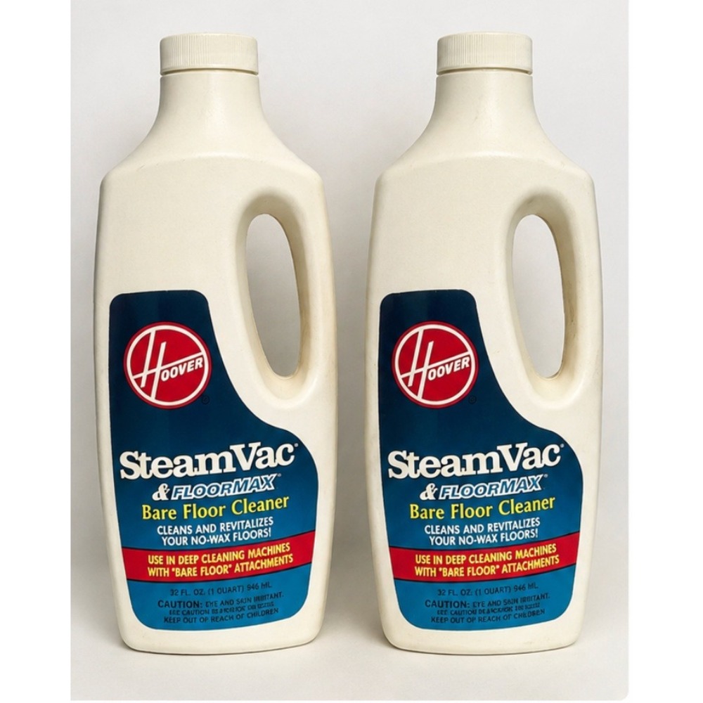 2 Hoover SteamVac FloorMax Bare Floor Cleaner 32 oz Bottles Vintage Discontinued